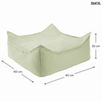 Puff gyerekeknek kültéri használatra, zöld színben- méretekkel