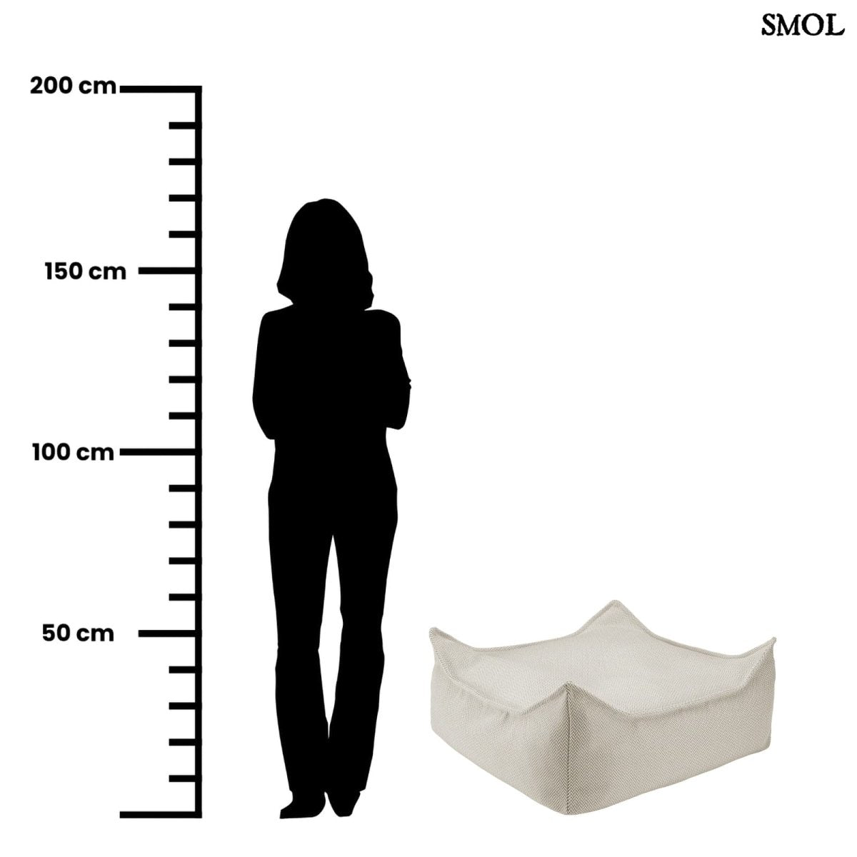 Puff gyerekeknek kültéri használatra - méretarányosan