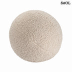 Gyerek labdapárna | BISCUIT, teddy anyagú, gyerekpárna,⌀ 35 cm -SMOL - fehér háttérrel