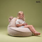 BEIGE BEAR, gyerek babzsákfotel, 70x60x42 - smol.hu