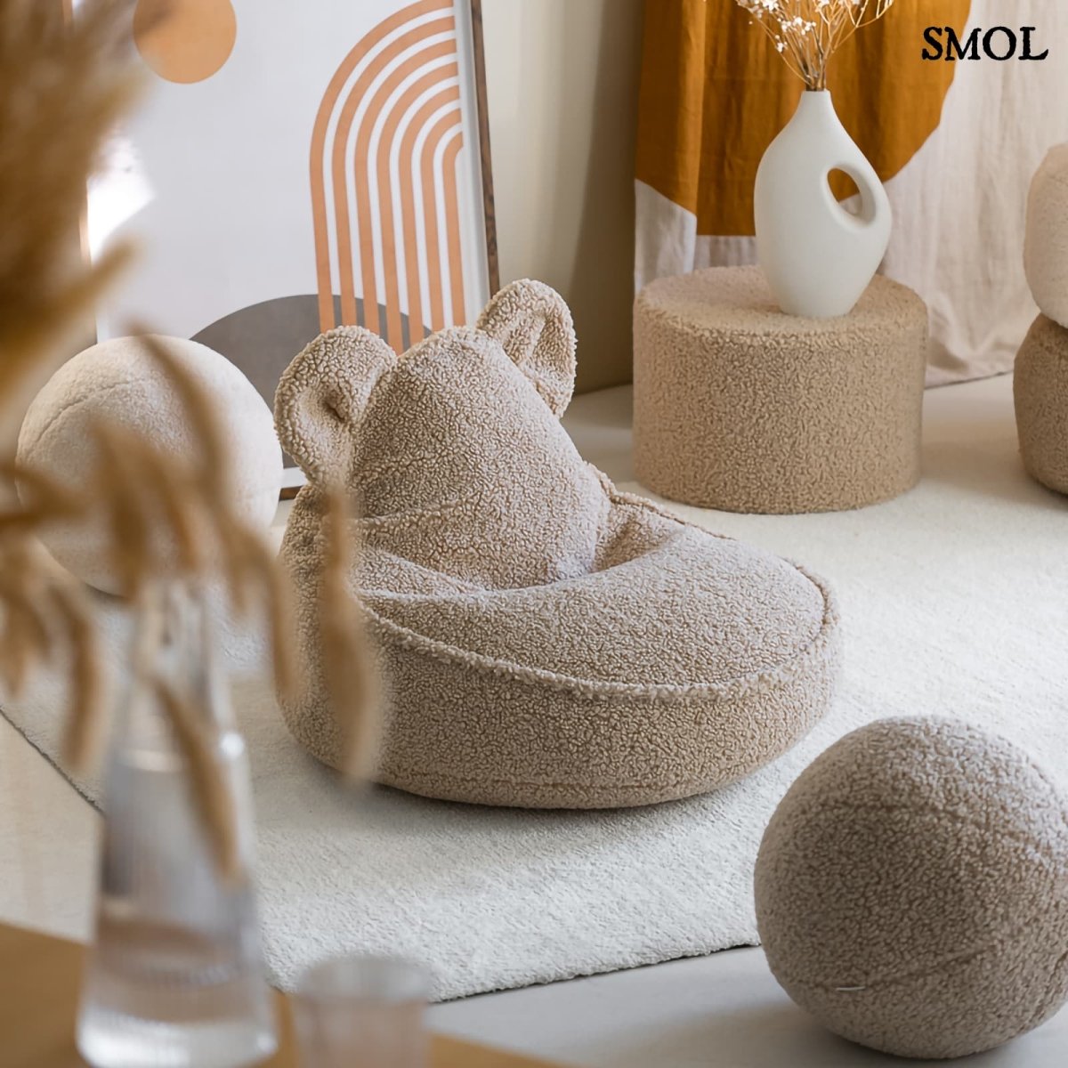 BISCUIT BEAR, gyerek babzsákfotel, 70x60x42 - smol.hu