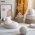 CREAM WHITE BEAR, gyerek babzsákfotel, 70x60x42 - smol.hu