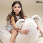 CREAM WHITE BEAR, gyerek babzsákfotel, 70x60x42 - smol.hu