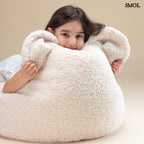 CREAM WHITE BEAR, gyerek babzsákfotel, 70x60x42 - smol.hu