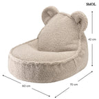 Gyerek Mackós Babzsákfotel és Puff Szett | BISCUIT - SMOL