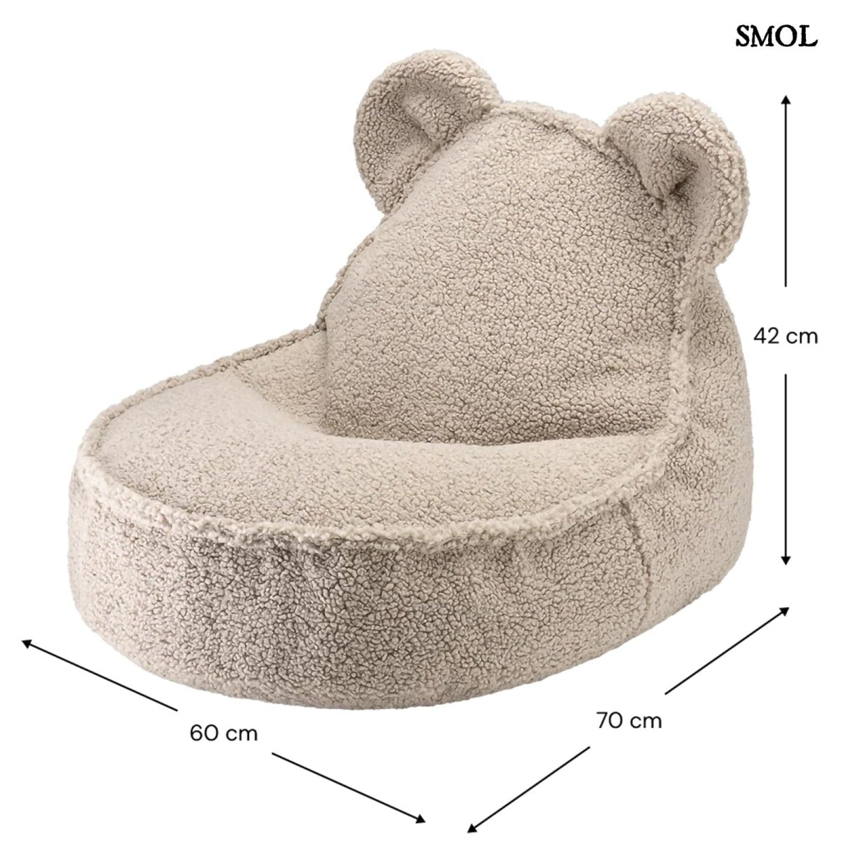 Gyerek Mackós Babzsákfotel és Puff Szett | BISCUIT - SMOL