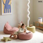 Gyerek Mackós Babzsákfotel és Puff Szett | GUAVA - SMOL