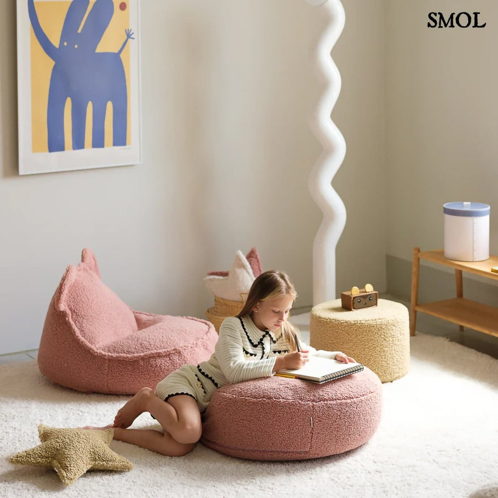 GUAVA PINK BEAR, gyerek babzsákfotel, 70x60x42 - smol.hu