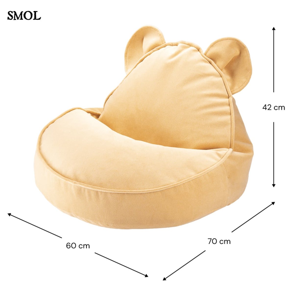 SALTED CARAMEL BEAR, gyerek babzsákfotel, 70x60x42 - smol.hu