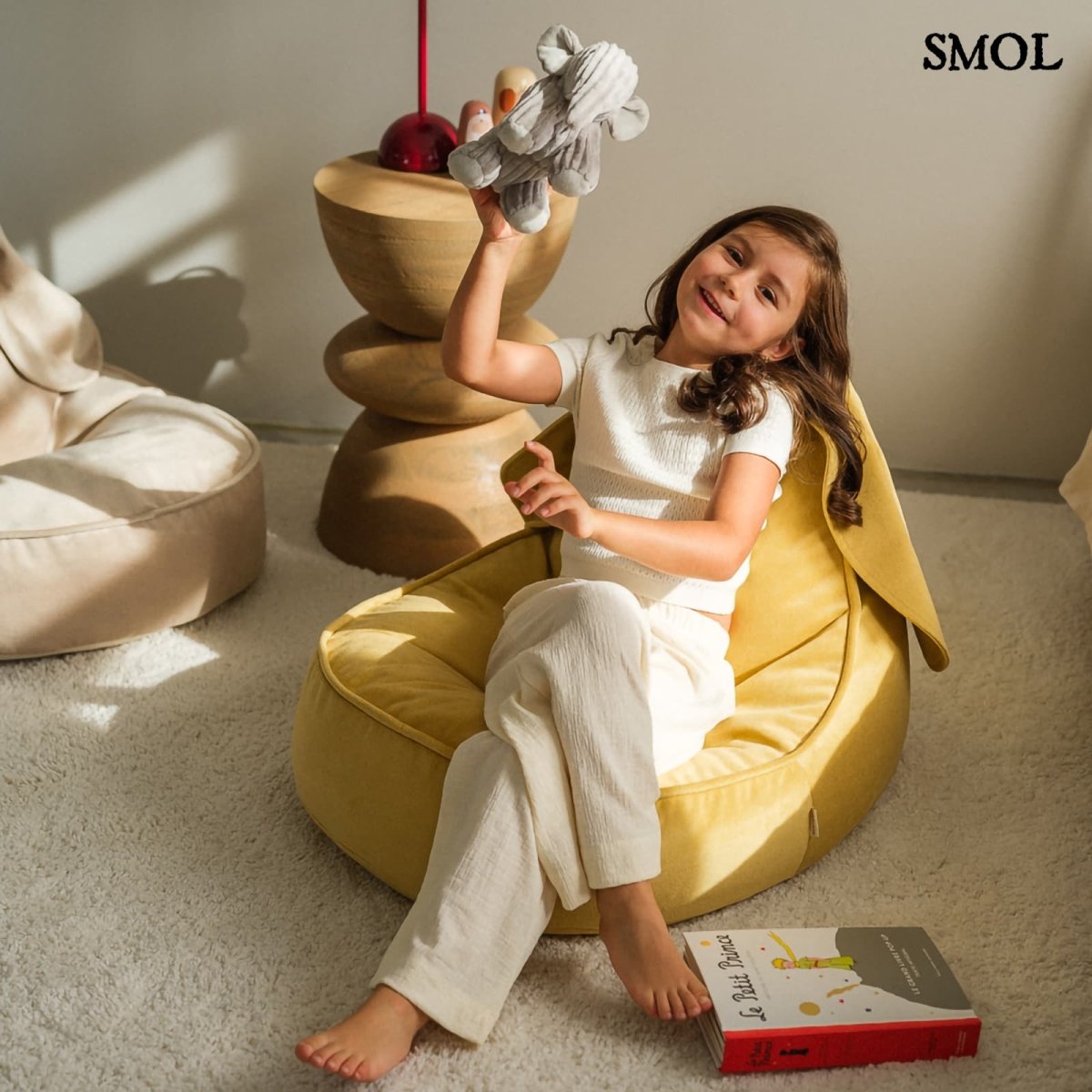 SALTED CARAMEL, nyuszifüles, gyerek babzsákfotel, 75x60x60 - smol.hu