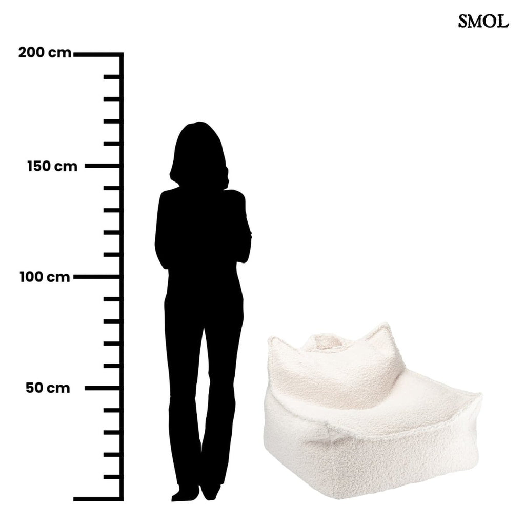 CREAM WHITE, gyerek, babzsákfotel, 80x70x50 - smol.hu