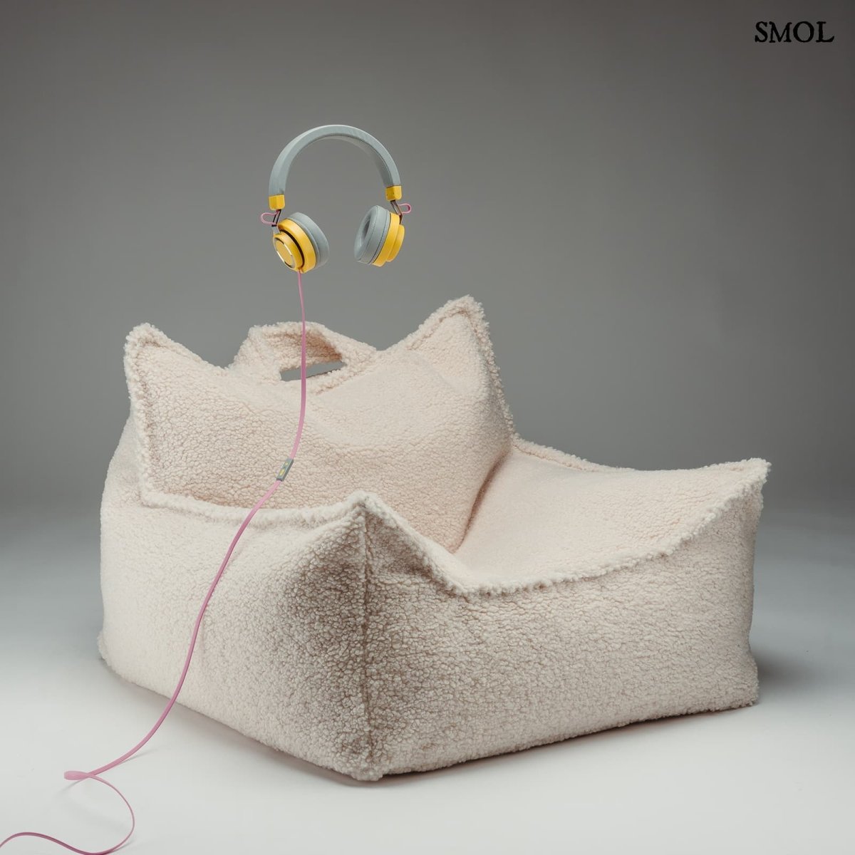 CREAM WHITE, gyerek, babzsákfotel, 80x70x50 - smol.hu