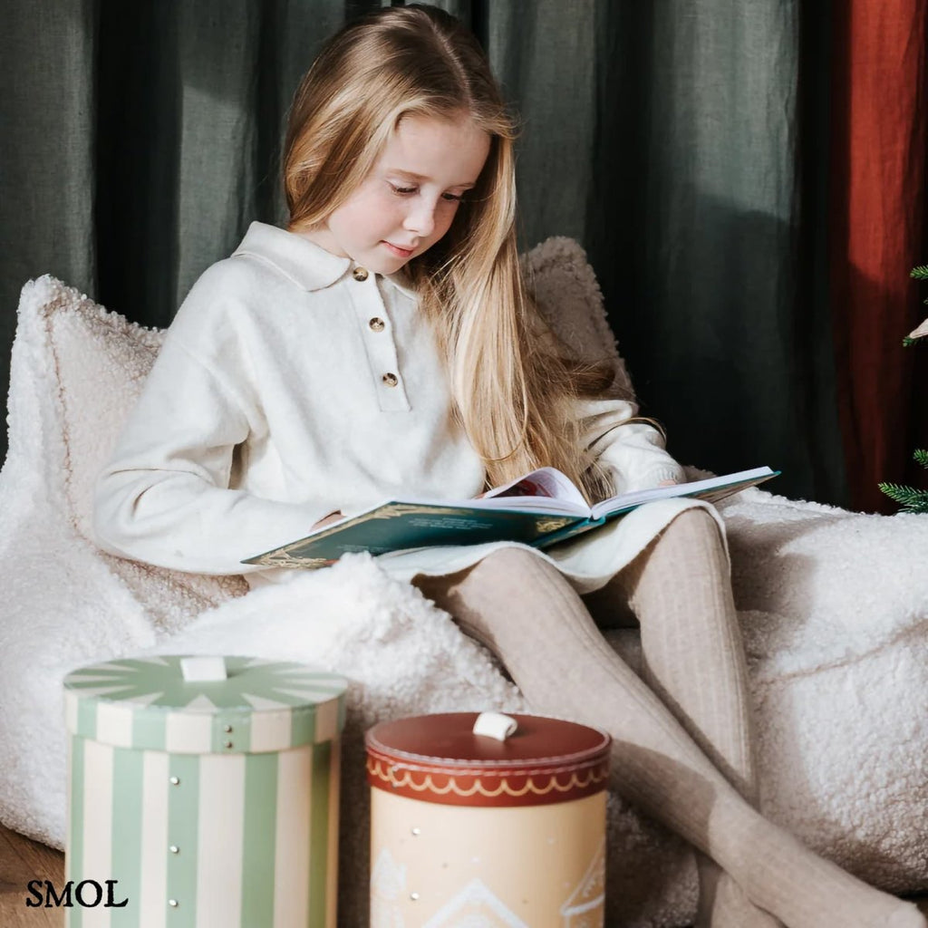 CREAM WHITE, gyerek, babzsákfotel, 80x70x50 - smol.hu