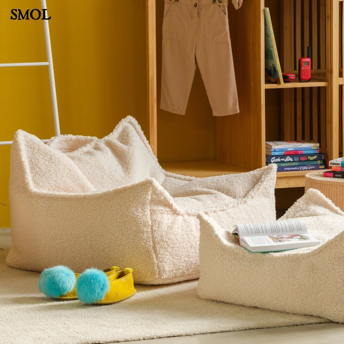 CREAM WHITE, gyerek, babzsákfotel, 80x70x50 - smol.hu