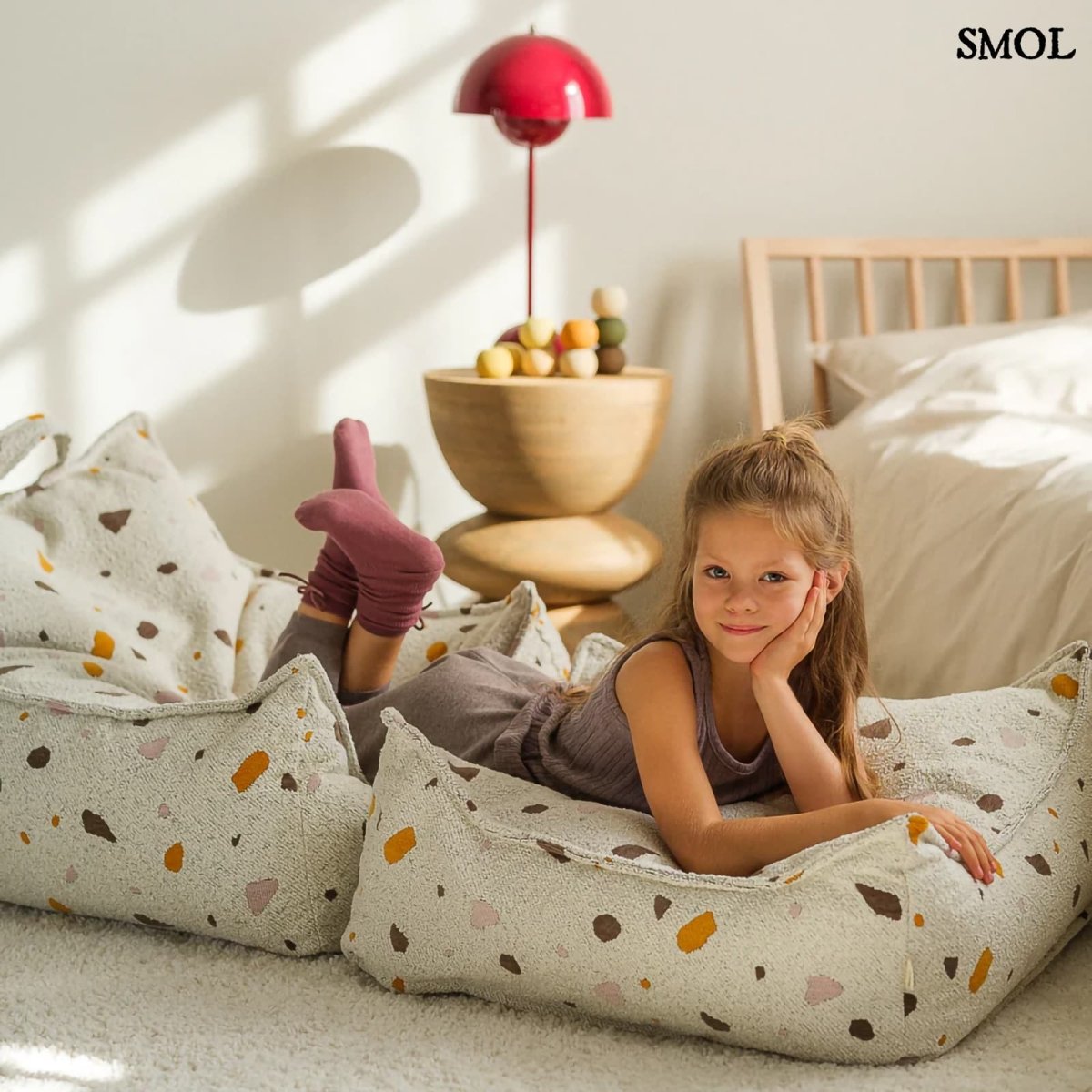 TERRAZZO MARBLE, gyerek babzsákfotel, 80x70x50 - smol.hu