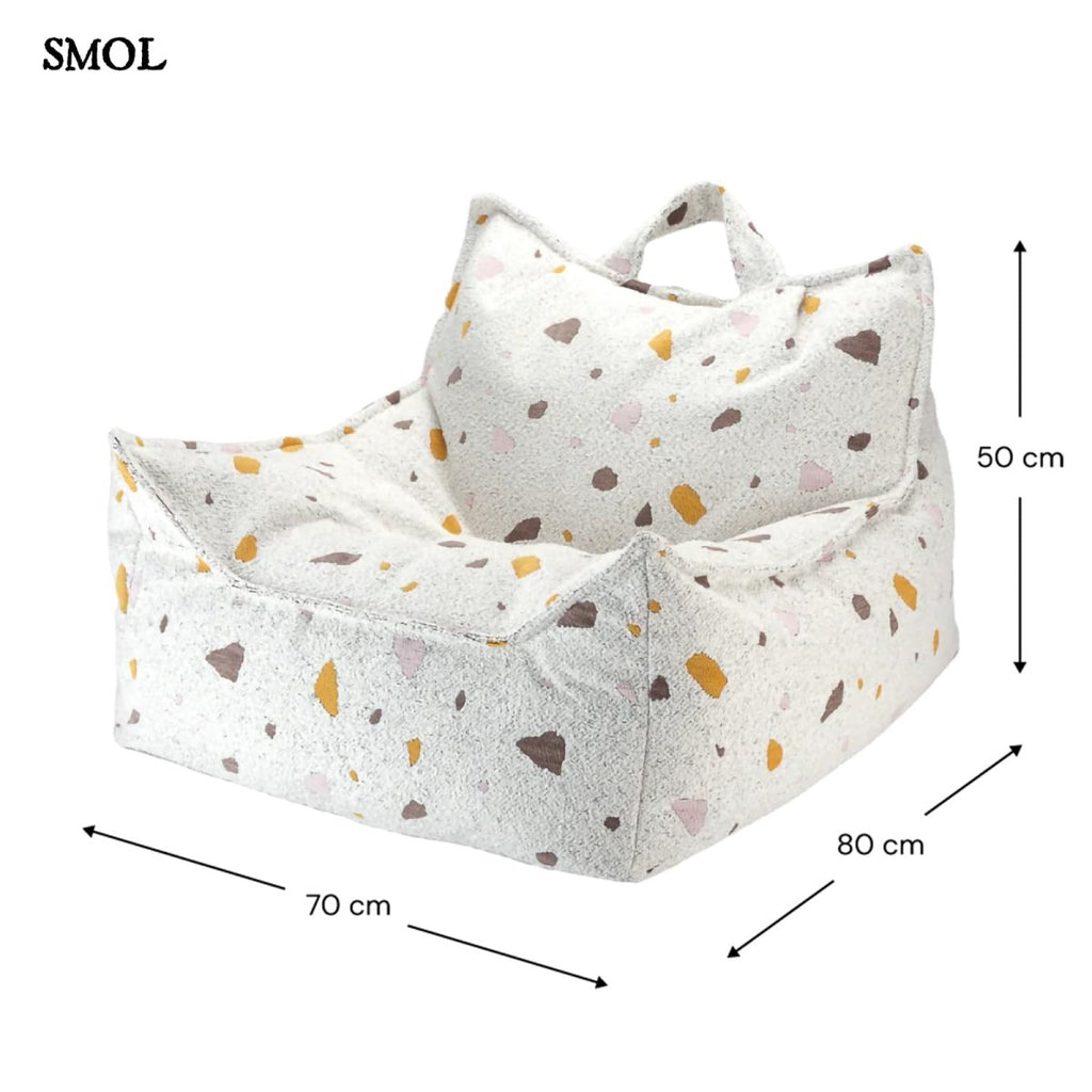 TERRAZZO MARBLE, gyerek babzsákfotel, 80x70x50 - smol.hu