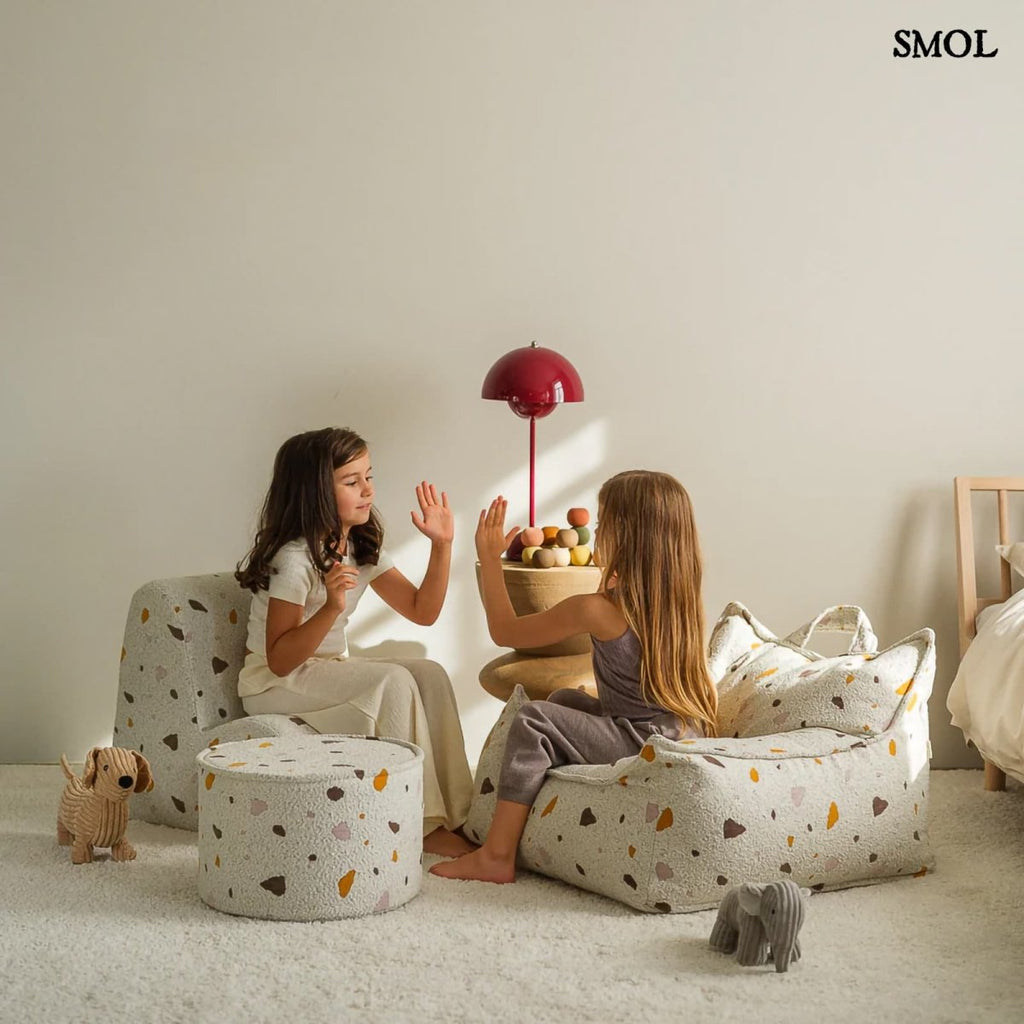 TERRAZZO MARBLE, gyerek babzsákfotel, 80x70x50 - smol.hu
