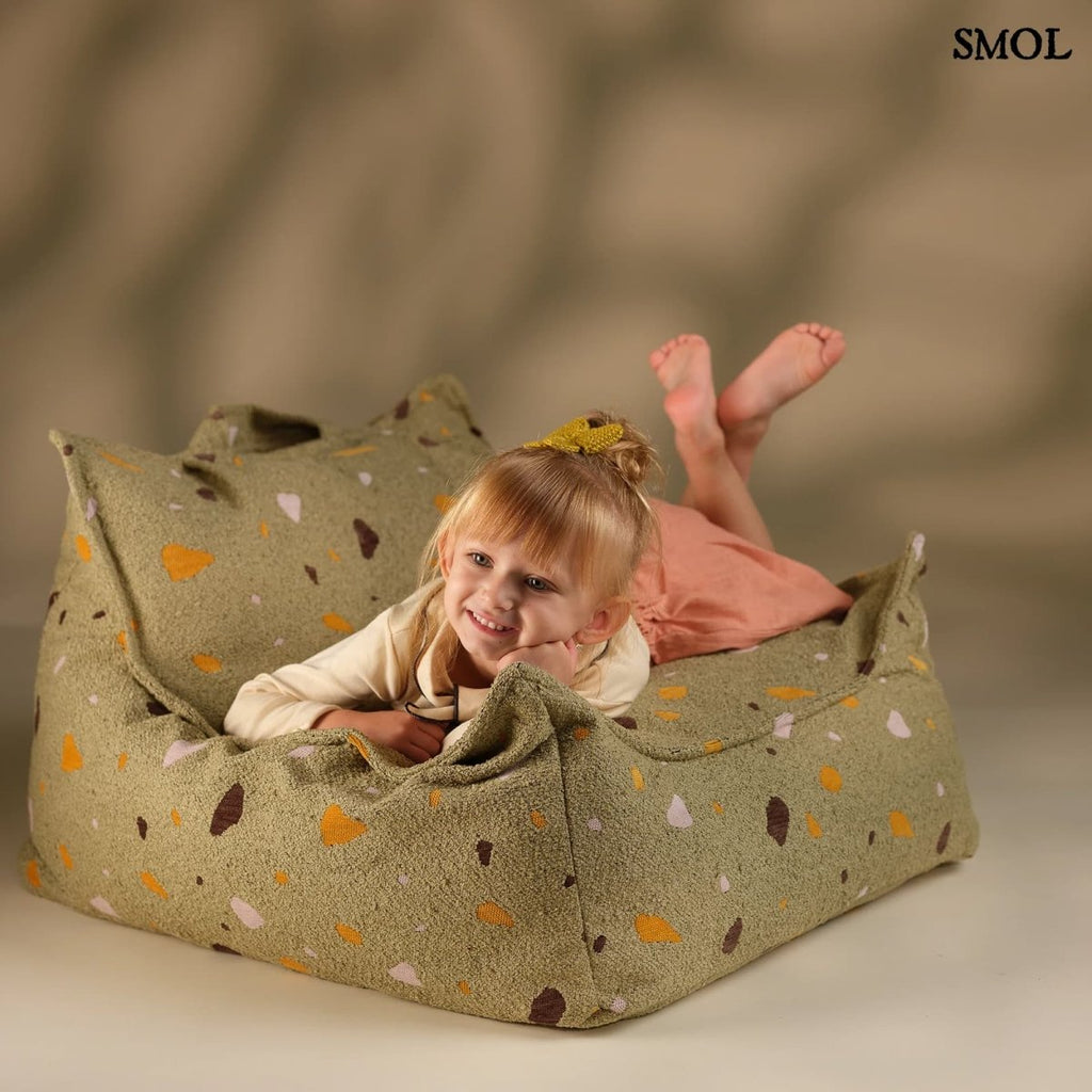 TERRAZZO MOSS, gyerek babzsákfotel, 80x70x50 - smol.hu