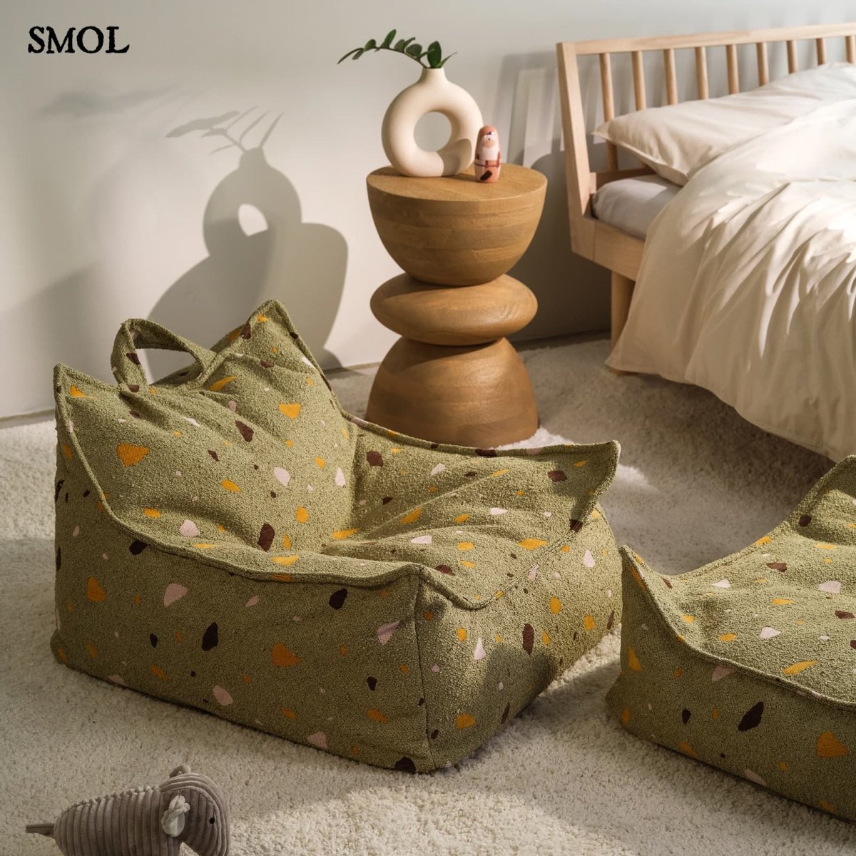 TERRAZZO MOSS, gyerek babzsákfotel, 80x70x50 - smol.hu