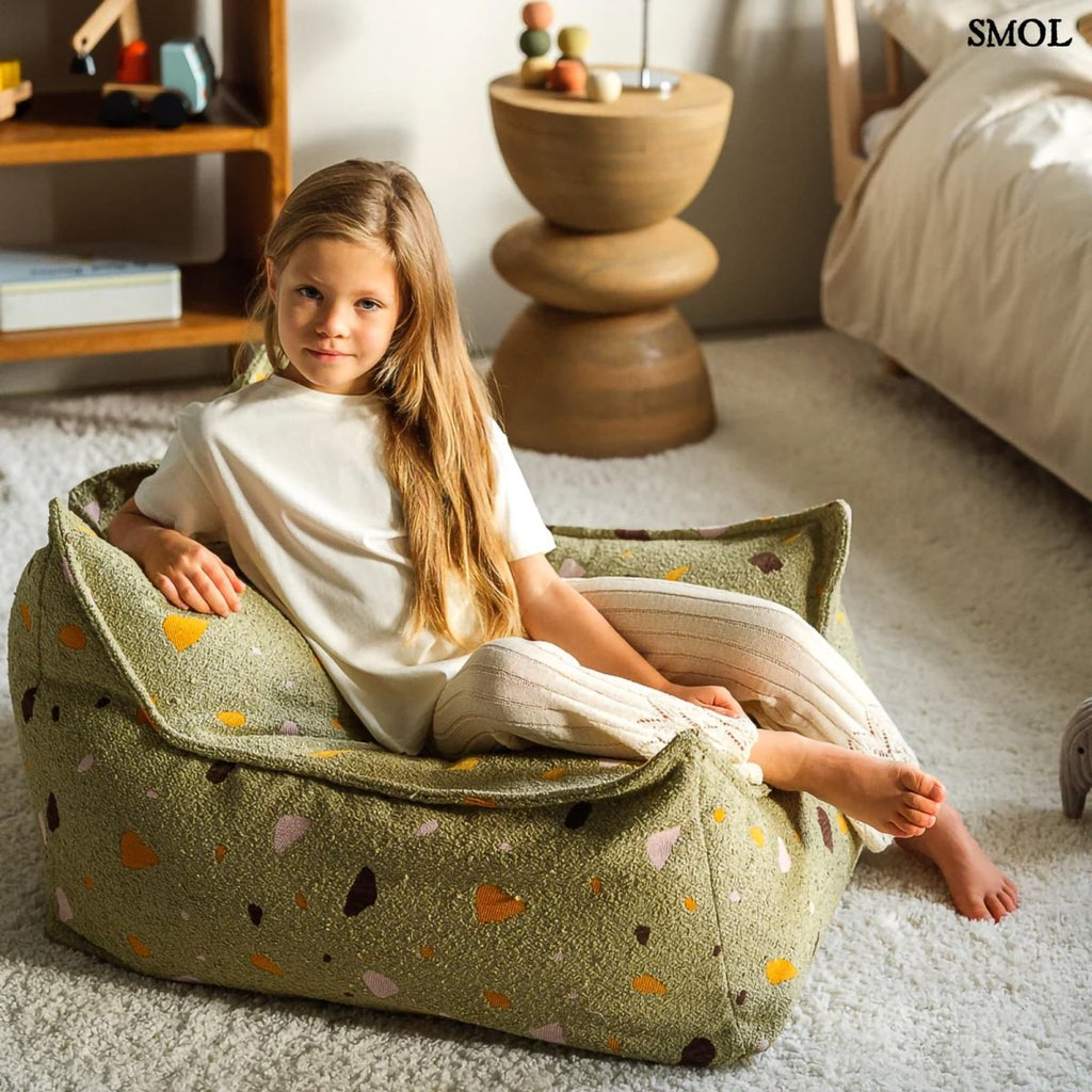 TERRAZZO MOSS, gyerek babzsákfotel, 80x70x50 - smol.hu