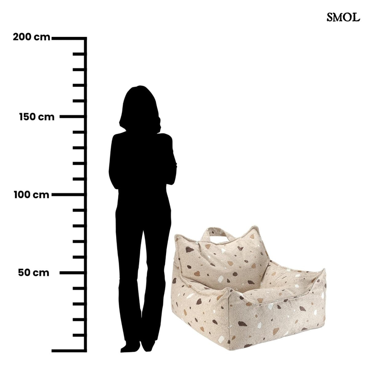 TERRAZZO SAND, gyerek babzsákfotel, 80x70x50 - smol.hu