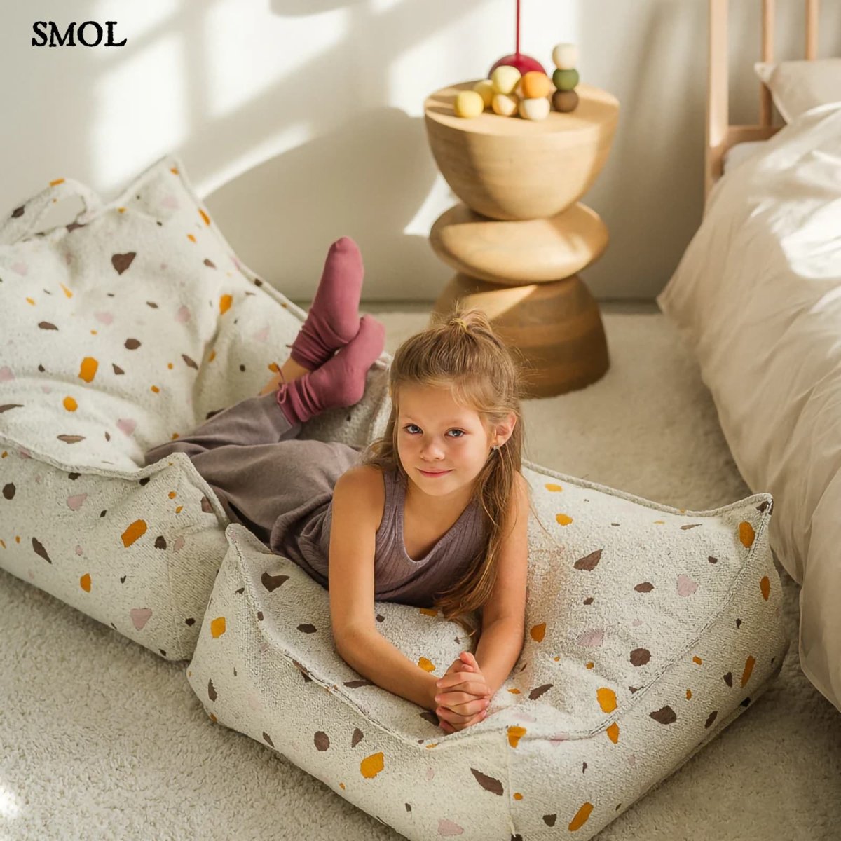 TERRAZZO MARBLE, gyerek puff, 60x60x20 - smol.hu