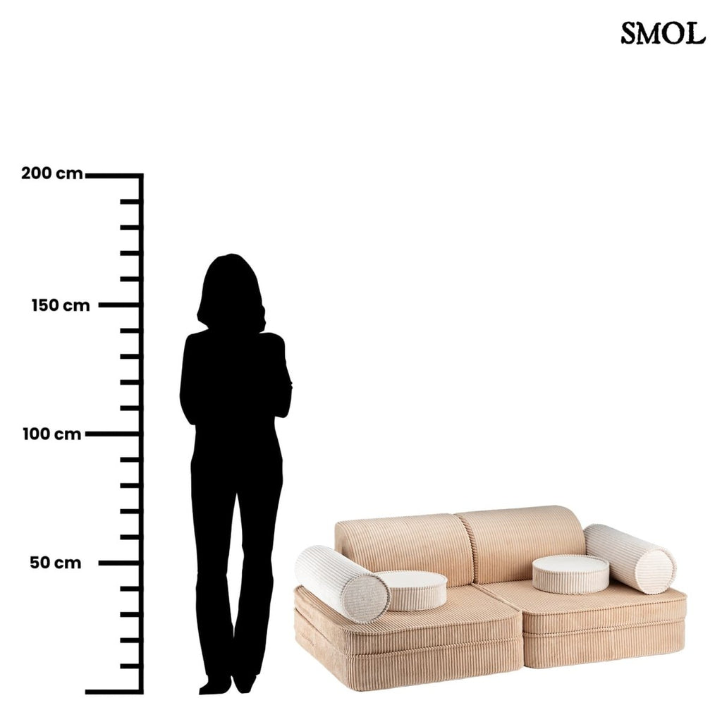 Gyerekkanapé, 9 részes | BROWN SUGAR - moduláris gyerekkanapé - SMOL - méretarányosan