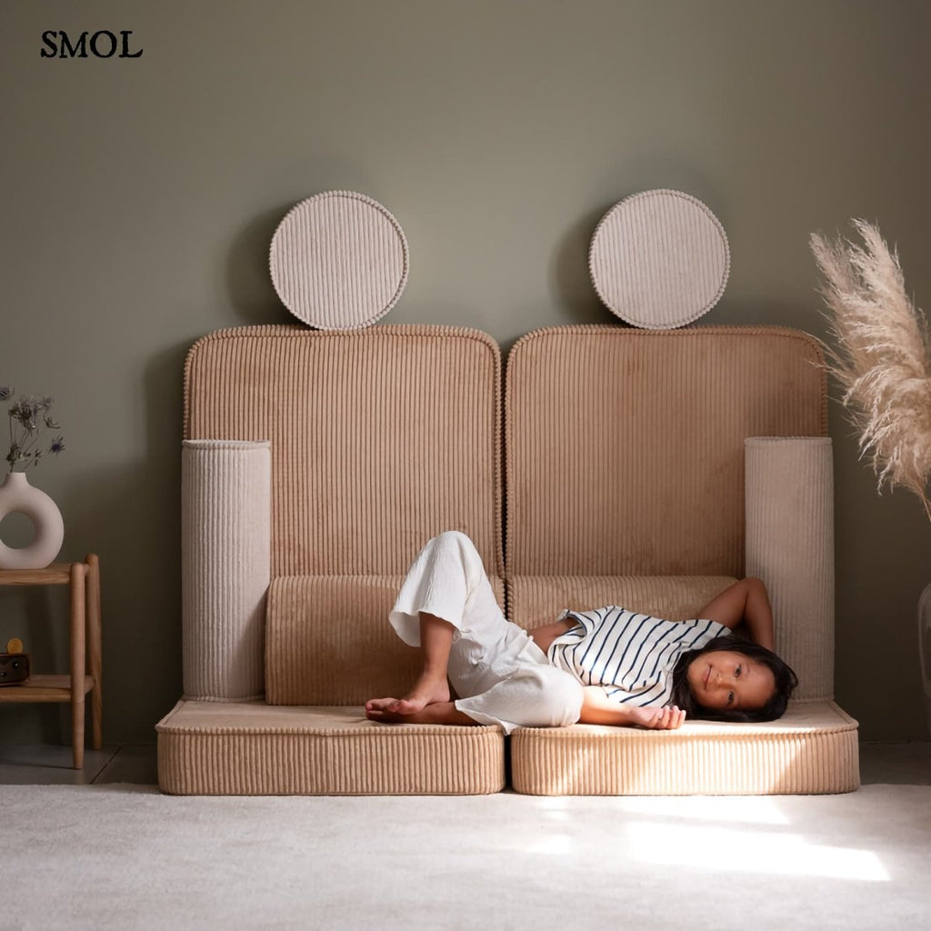 Gyerekkanapé, 9 részes | BROWN SUGAR - moduláris gyerekkanapé - SMOL - elemeiből építkező gyerekkel