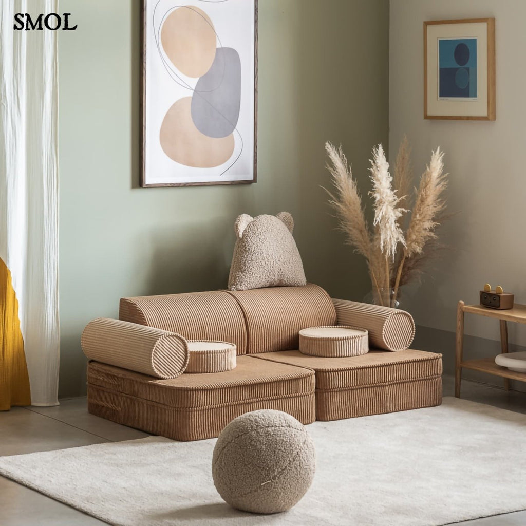 Gyerekkanapé, 9 részes | BROWN SUGAR - moduláris gyerekkanapé - SMOL - gyerekszobában, kiegészítőkkel