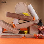 Gyerekkanapé, 9 részes | BROWN SUGAR - moduláris gyerekkanapé - SMOL - elemekkel játszó gyerek dinoszauruszokkal