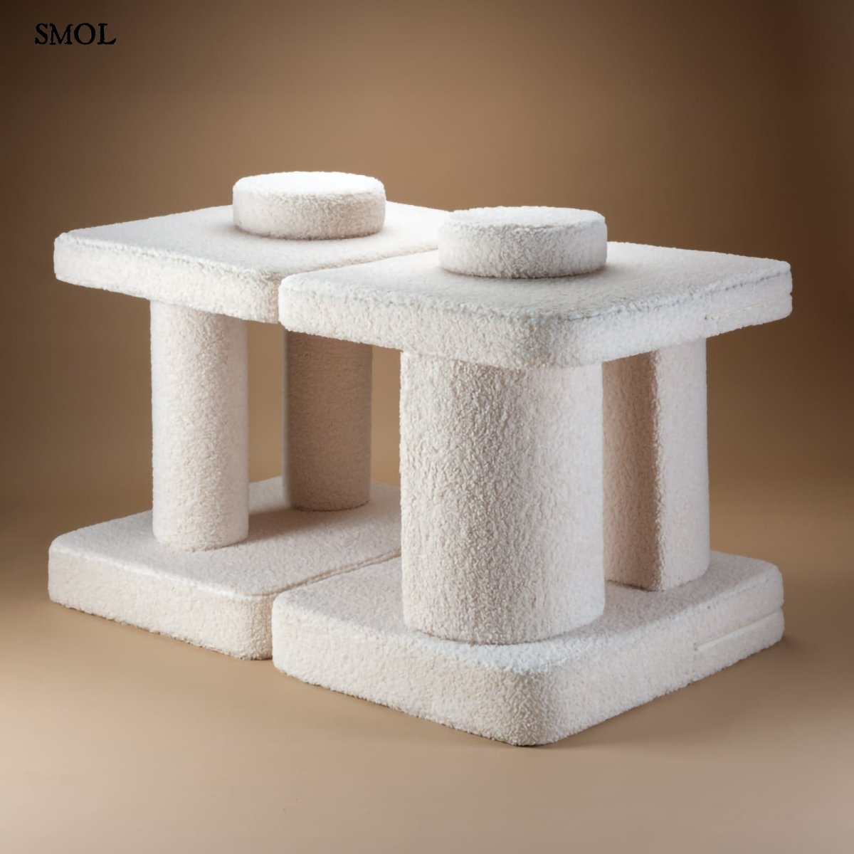 Gyerekkanapé, 9 részes, moduláris | CREAM WHITE - SMOL - elemeiből építve