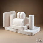 Gyerekkanapé, 9 részes, moduláris | CREAM WHITE - SMOL - elemekre szedve