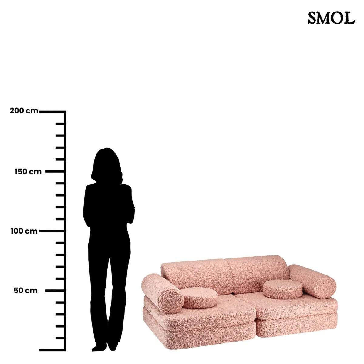 Gyerekkanapé, 9 részes, moduláris | GUAVA - SMOL - méretarányosan