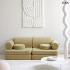 Gyerekkanapé 9 részes – teddy, matcha zöld | MATCHA - SMOL