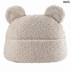 Gyerekpárna, zsebes tároló, mackófüles | TEDDY BISCUIT | SMOL - fehér háttérrel