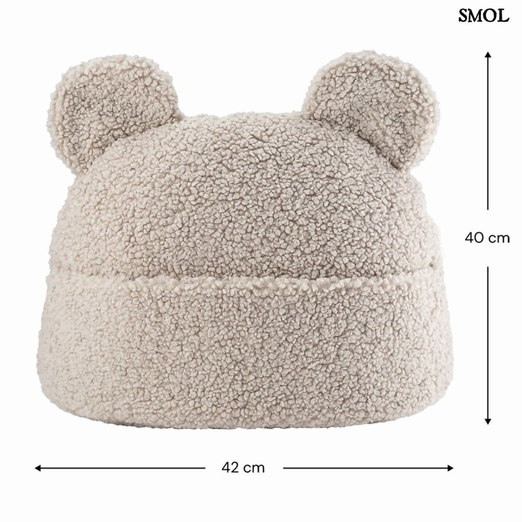 Gyerekpárna, zsebes tároló, mackófüles | TEDDY BISCUIT | SMOL - méretekkel