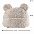 Gyerekpárna, zsebes tároló, mackófüles | TEDDY BISCUIT | SMOL - méretekkel