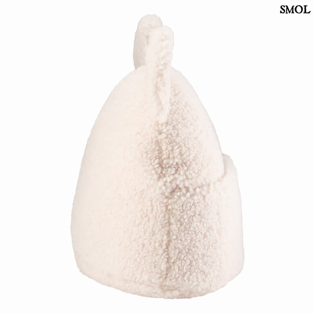 Gyerekpárna, zsebes tároló, mackófüles | TEDDY CREAM WHITE | SMOL - oldalról