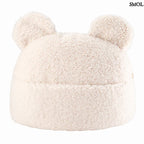 Gyerekpárna, zsebes tároló, mackófüles | TEDDY CREAM WHITE | SMOL - fehér háttérrel