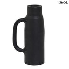 Gyertyatartó és váza - fekete, fém, 14cm | OLLIE - smol.hu - fehér háttérrel