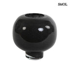 ALIA - fekete, üveg gyertyatartó és váza – 15 cm - smol.hu - fehér háttérrel