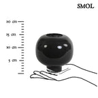 ALIA - fekete, üveg gyertyatartó és váza – 15 cm - smol.hu - méretarányosan