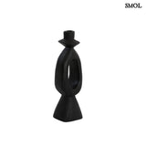 Kerzenhalter – schwarz, Holz, 36 cm | CARA