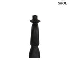 Gyertyatartó - fekete, fa, 36 cm | CARA -smol.hu - oldalról