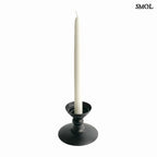 Gyertyatartó - fekete, fém, 8,5cm | LULA - smol.hu -  vékony gyertyával