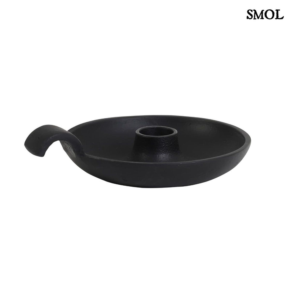 Gyertyatartó - fekete, fém, romantikus, 15 cm | JAYA - smol.hu - elforgatva