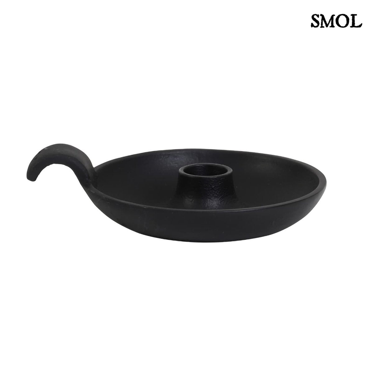 Gyertyatartó - fekete, fém, romantikus, 15 cm | JAYA - smol.hu - fehér háttérrel