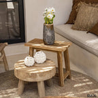 FLOWER POWER kagyló gyertyatartó, L méret, kézzel készült, gömb alakú, natúr fehér színű boho dekoráció kagylóvirág mintával két méretben