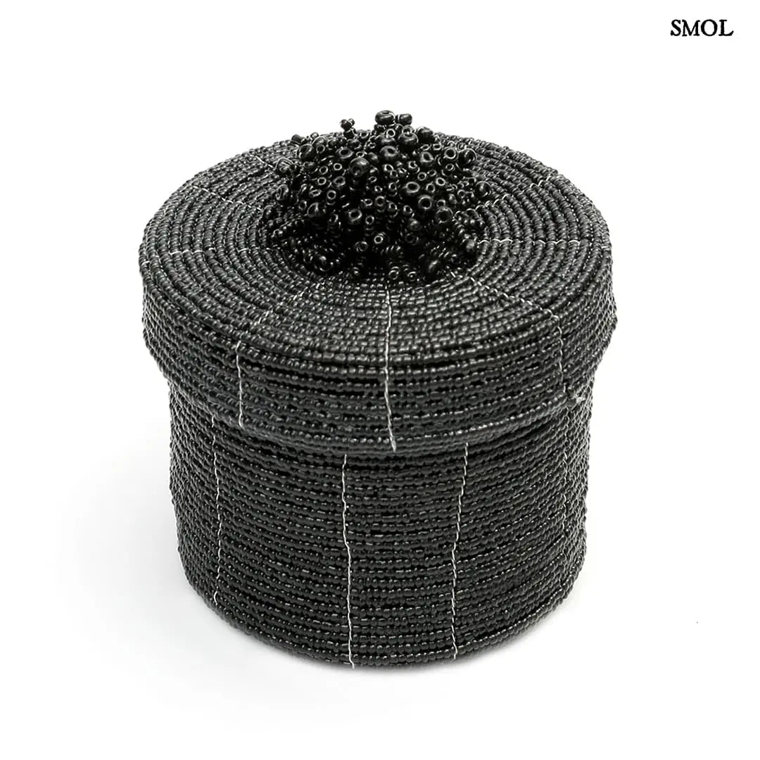 Gyöngyös Tároló - fekete, 12 cm | JUBILO | SMOL - fehér háttérrel