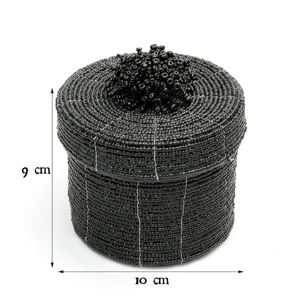 Gyöngyös Tároló - fekete, 12 cm | JUBILO | SMOL - méretekkel